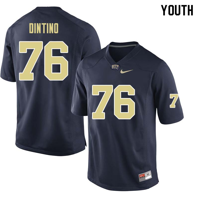 Youth #76 Connor Dintino Pittsburgh Panthers College Football Jerseys Sale-Navy